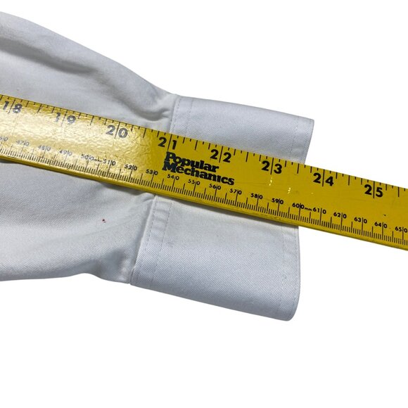 Ariat Mens Long Sleeve White Button-Up Western Shirt Brushpopper Work - Picture 11 of 15